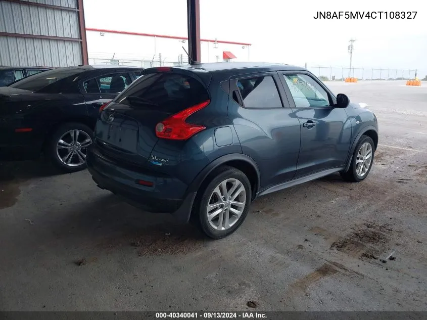 2012 Nissan Juke Sl VIN: JN8AF5MV4CT108327 Lot: 40340041