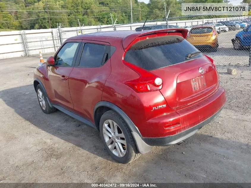 JN8AF5MV8CT121078 2012 Nissan Juke Sl