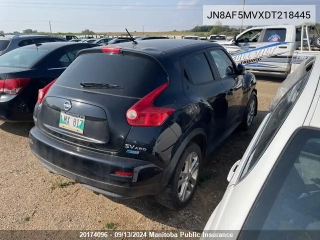 2013 Nissan Juke Sv VIN: JN8AF5MVXDT218445 Lot: 20174096