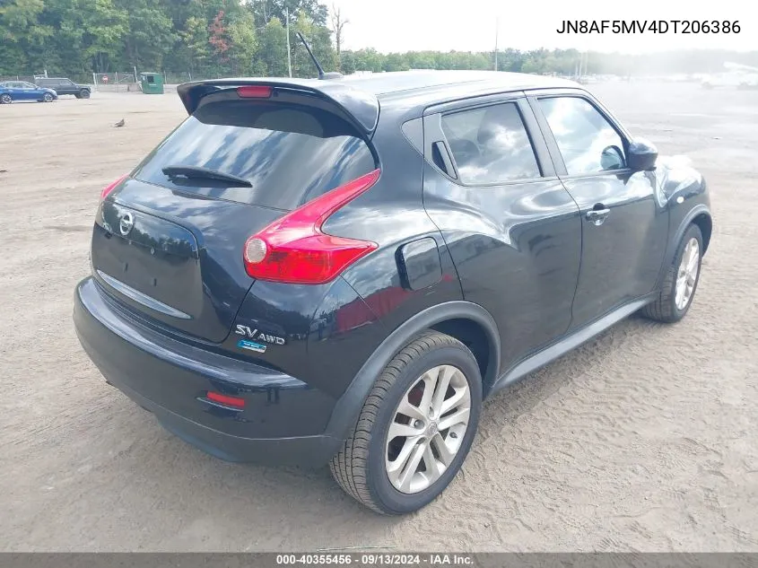 2013 Nissan Juke Sv VIN: JN8AF5MV4DT206386 Lot: 40355456