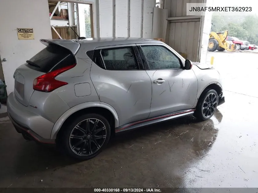 2014 Nissan Juke Nismo VIN: JN8AF5MRXET362923 Lot: 40330168