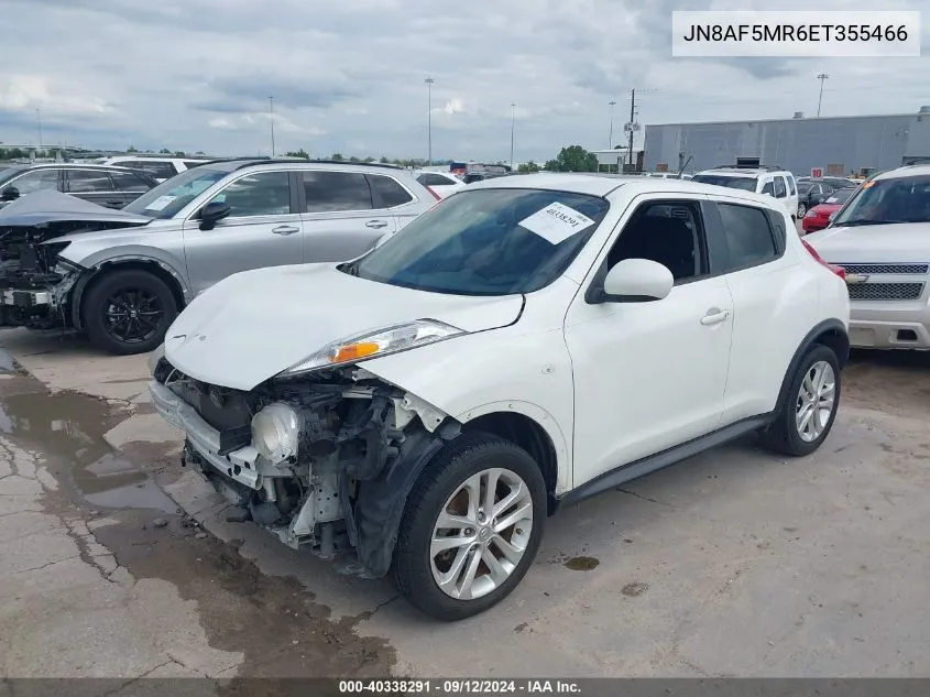 2014 Nissan Juke Sv VIN: JN8AF5MR6ET355466 Lot: 40338291