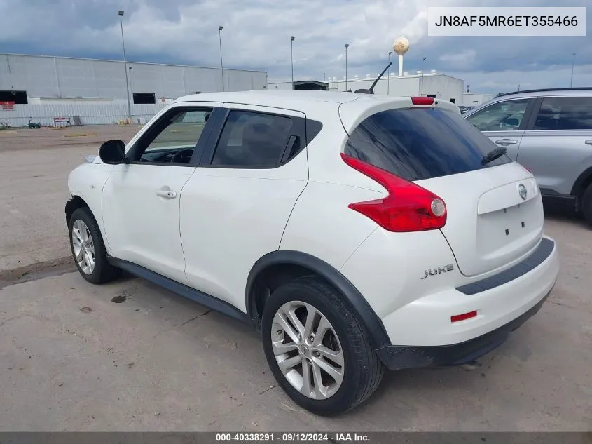 2014 Nissan Juke Sv VIN: JN8AF5MR6ET355466 Lot: 40338291