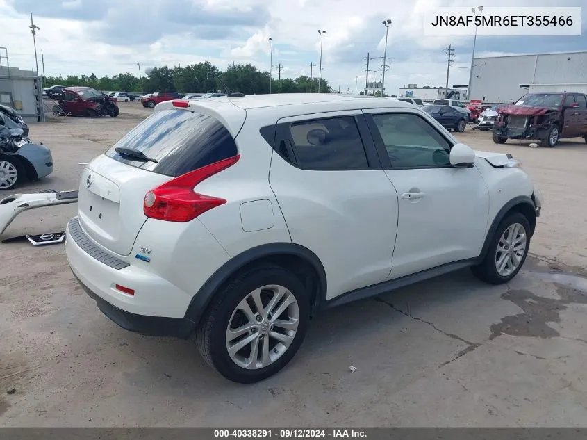 2014 Nissan Juke Sv VIN: JN8AF5MR6ET355466 Lot: 40338291