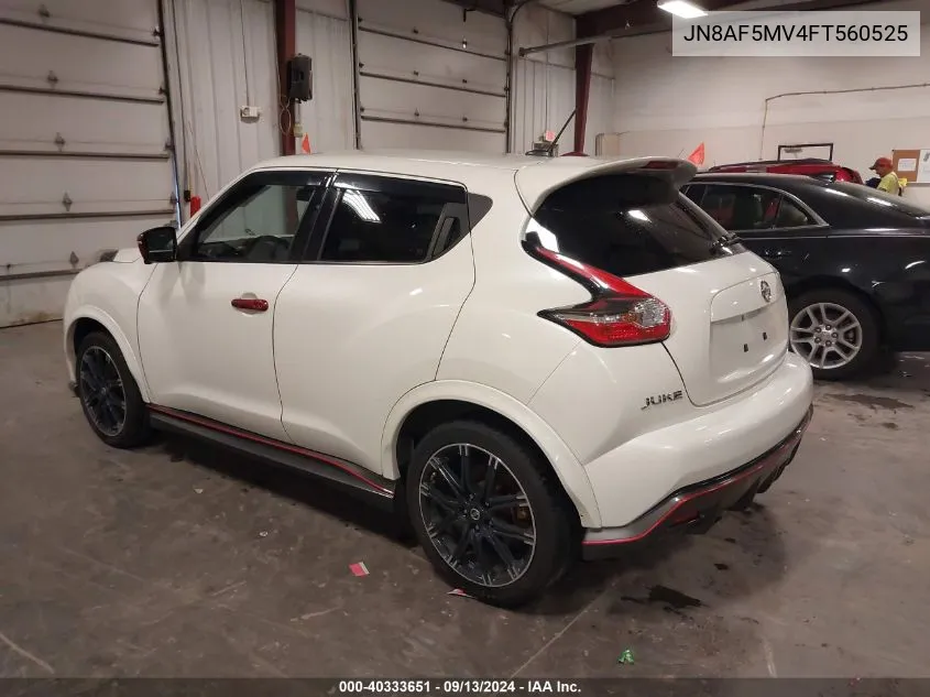 JN8AF5MV4FT560525 2015 Nissan Juke Nismo/S/Sl/Sv