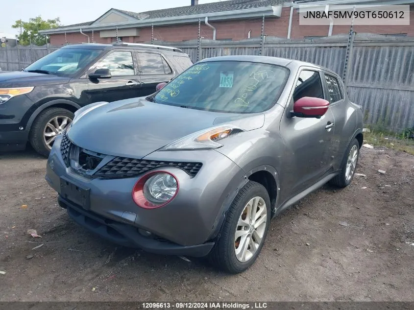 2016 Nissan Juke VIN: JN8AF5MV9GT650612 Lot: 12096613