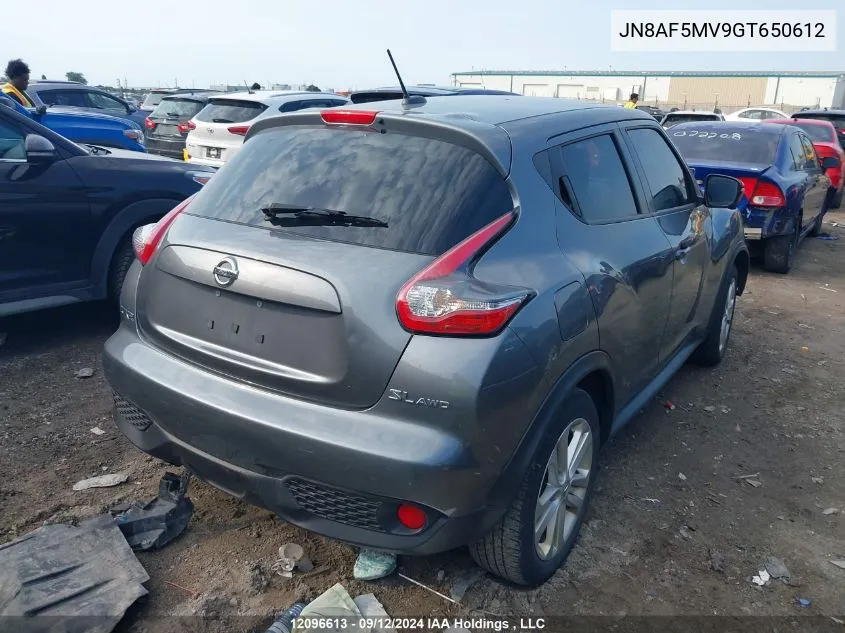 JN8AF5MV9GT650612 2016 Nissan Juke