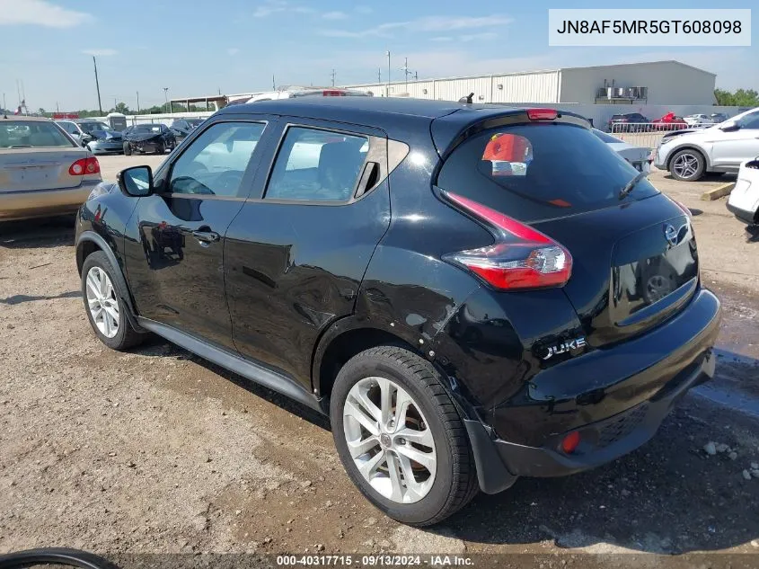 JN8AF5MR5GT608098 2016 Nissan Juke Nismo/S/Sl/Sv