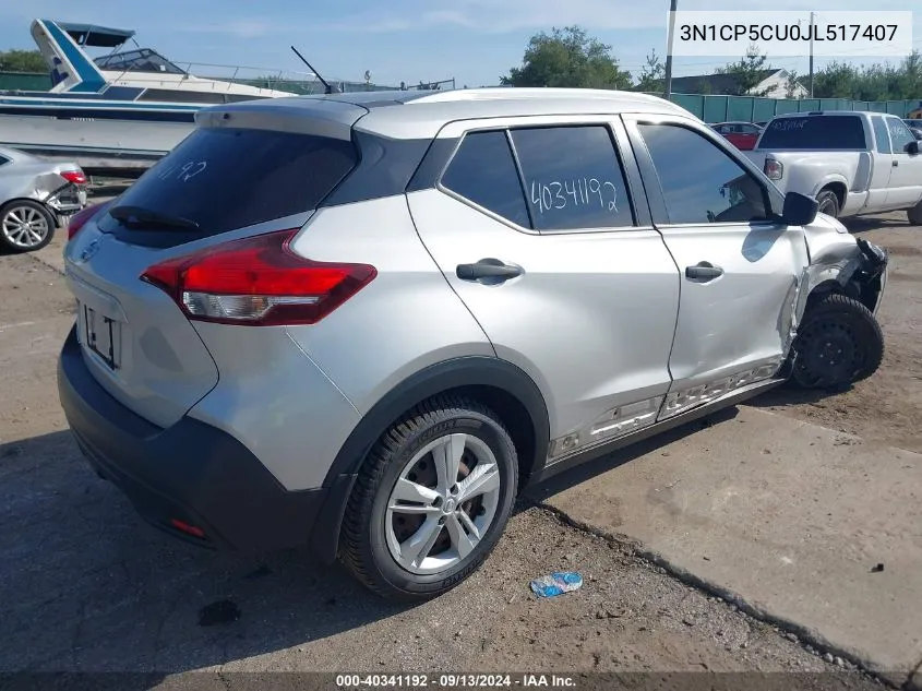 2018 Nissan Kicks S VIN: 3N1CP5CU0JL517407 Lot: 40341192