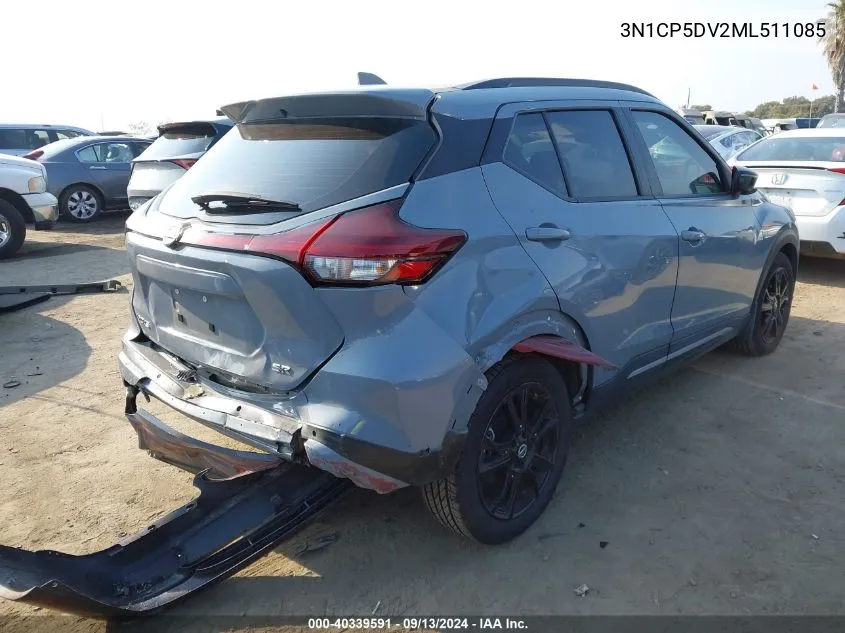 2021 Nissan Kicks Sr Xtronic Cvt VIN: 3N1CP5DV2ML511085 Lot: 40339591