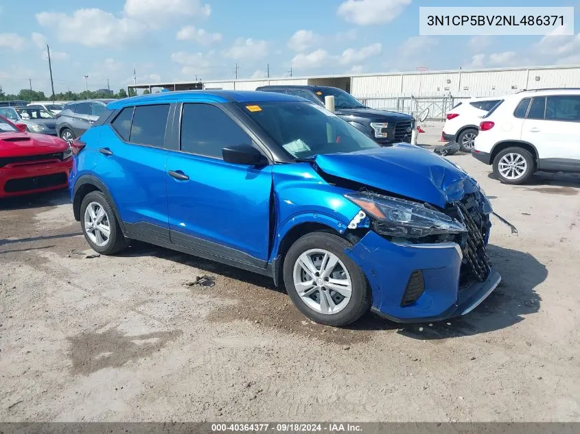 2022 Nissan Kicks S Xtronic Cvt VIN: 3N1CP5BV2NL486371 Lot: 40364377