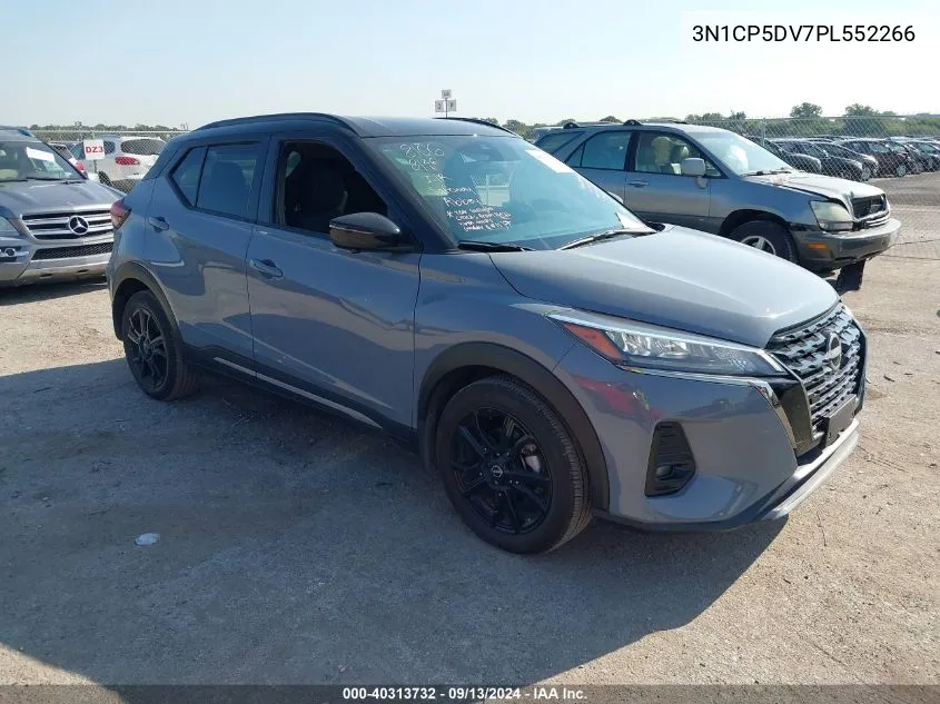 2023 Nissan Kicks Sr Xtronic Cvt VIN: 3N1CP5DV7PL552266 Lot: 40313732