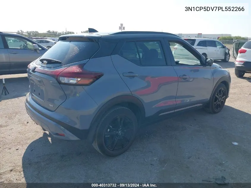 2023 Nissan Kicks Sr Xtronic Cvt VIN: 3N1CP5DV7PL552266 Lot: 40313732