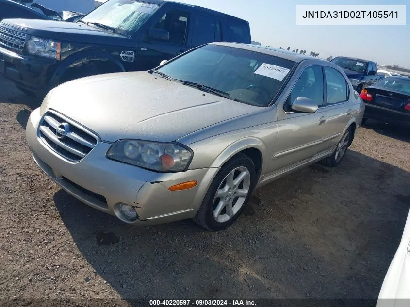 2002 Nissan Maxima Se VIN: JN1DA31D02T405541 Lot: 40220597