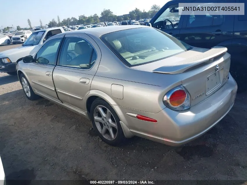 2002 Nissan Maxima Se VIN: JN1DA31D02T405541 Lot: 40220597