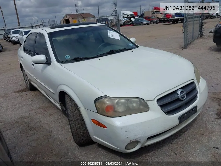 2002 Nissan Maxima Gle VIN: JN1DA31D82T444796 Lot: 40235761