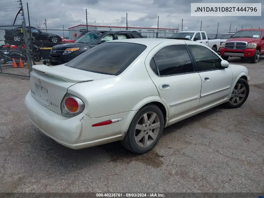 2002 Nissan Maxima Gle VIN: JN1DA31D82T444796 Lot: 40235761