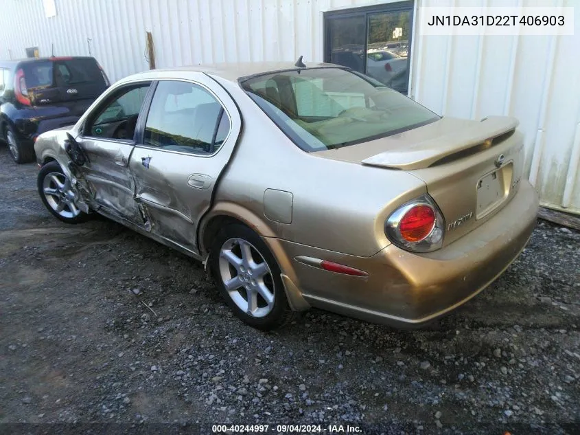 2002 Nissan Maxima Se VIN: JN1DA31D22T406903 Lot: 40244997