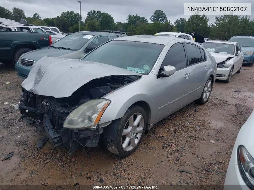 1N4BA41E15C802107 2005 Nissan Maxima 3.5 Se