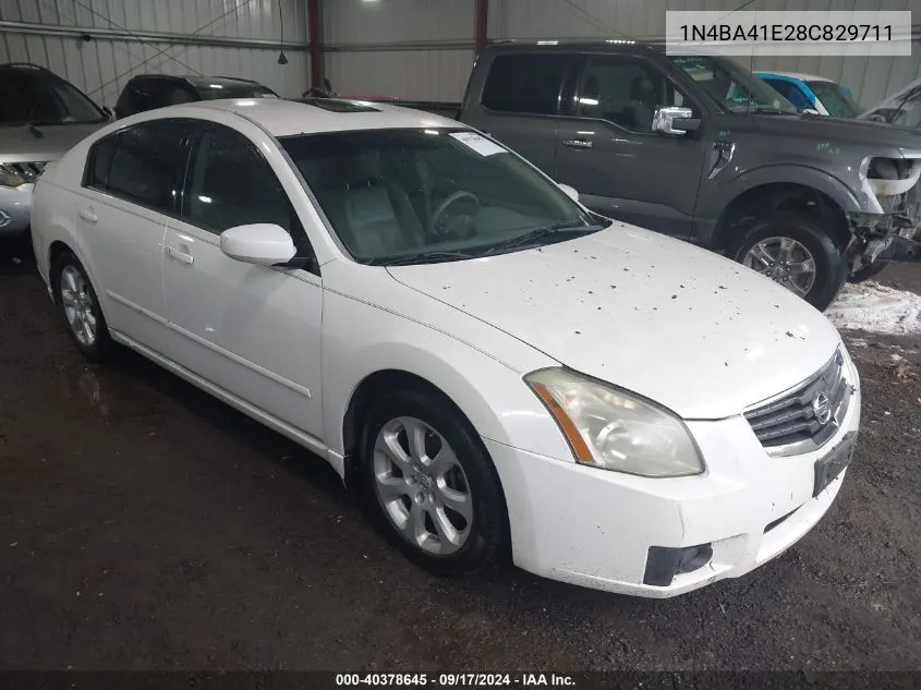 2008 Nissan Maxima 3.5 Sl VIN: 1N4BA41E28C829711 Lot: 40378645