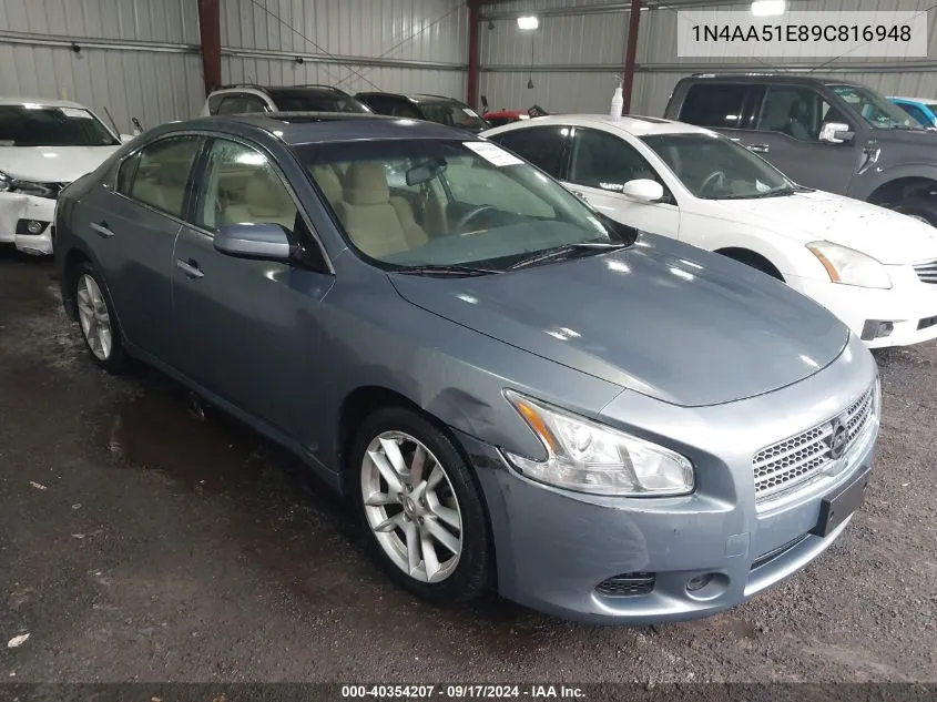 1N4AA51E89C816948 2009 Nissan Maxima 3.5 S