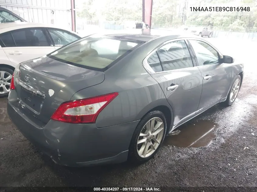 1N4AA51E89C816948 2009 Nissan Maxima 3.5 S