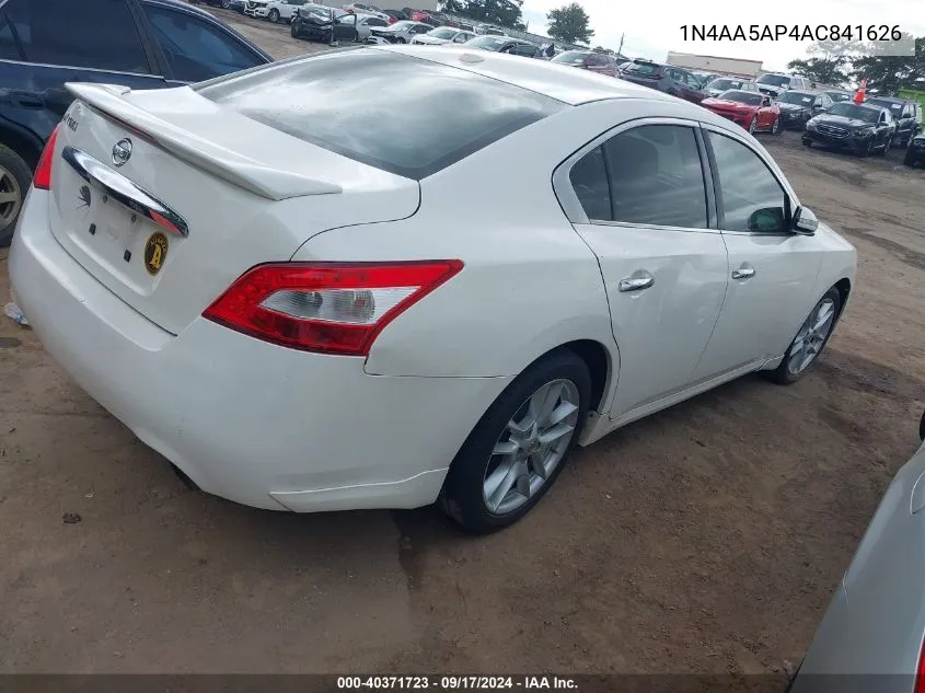 1N4AA5AP4AC841626 2010 Nissan Maxima 3.5 Sv