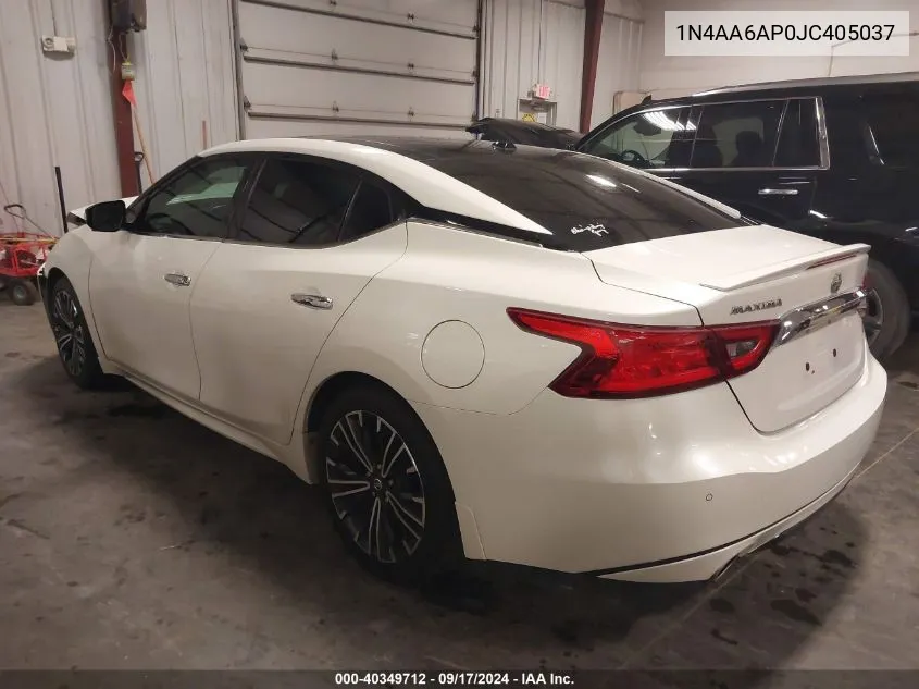 2018 Nissan Maxima 3.5 Platinum VIN: 1N4AA6AP0JC405037 Lot: 40349712