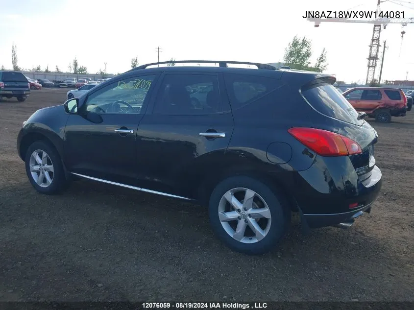 JN8AZ18WX9W144081 2009 Nissan Murano S/Sl/Le