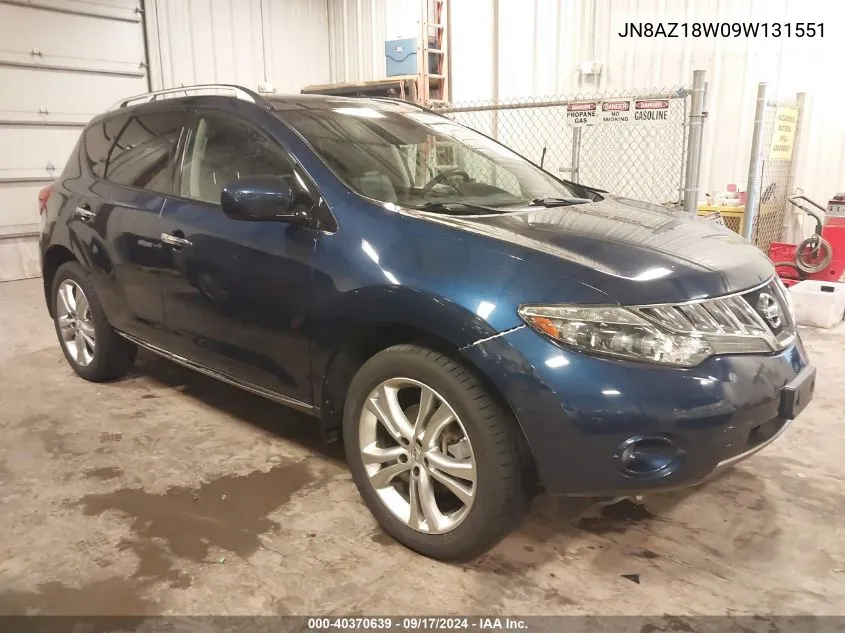 2009 Nissan Murano Le VIN: JN8AZ18W09W131551 Lot: 40370639