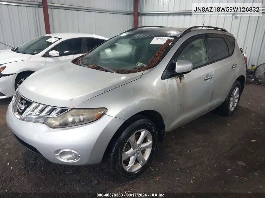 2009 Nissan Murano Sl VIN: JN8AZ18W59W126832 Lot: 40378350