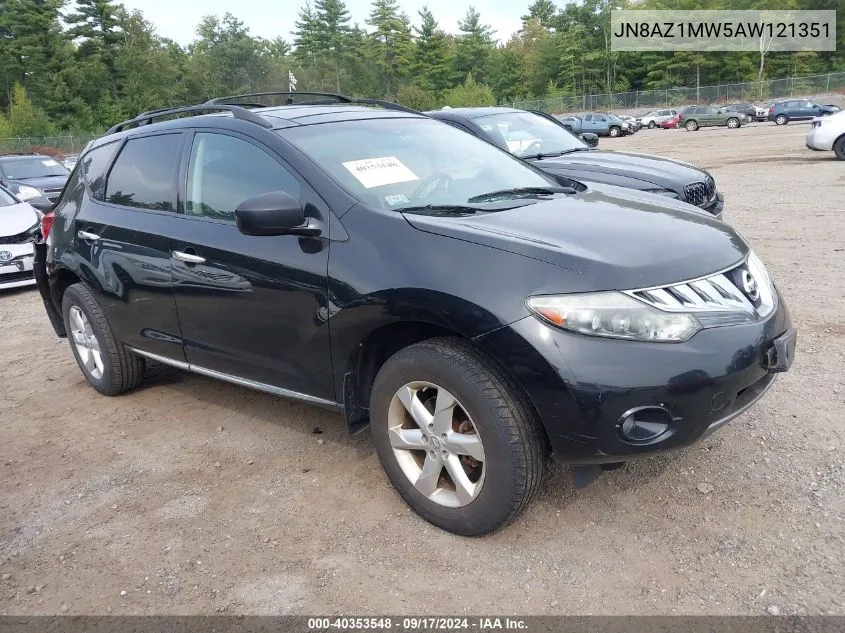 2010 Nissan Murano Sl VIN: JN8AZ1MW5AW121351 Lot: 40353548