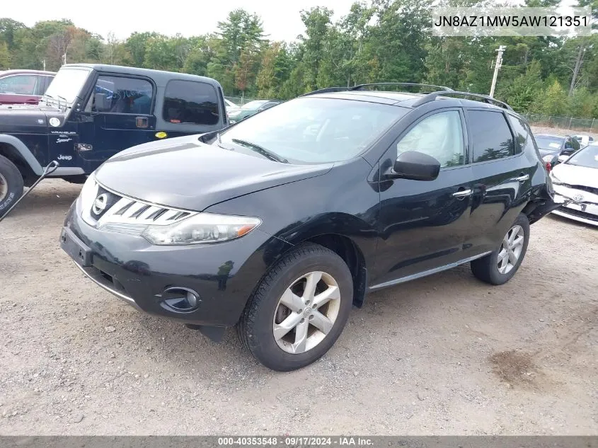 2010 Nissan Murano Sl VIN: JN8AZ1MW5AW121351 Lot: 40353548