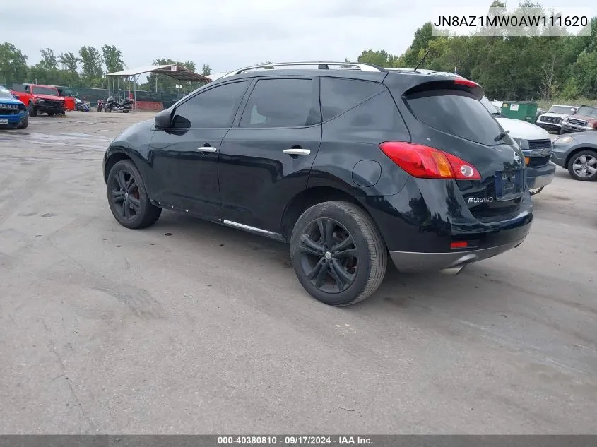 JN8AZ1MW0AW111620 2010 Nissan Murano Le