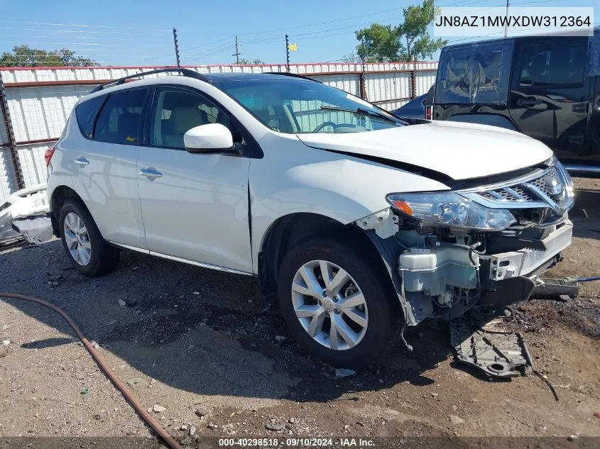 2013 Nissan Murano Sl VIN: JN8AZ1MWXDW312364 Lot: 40298518