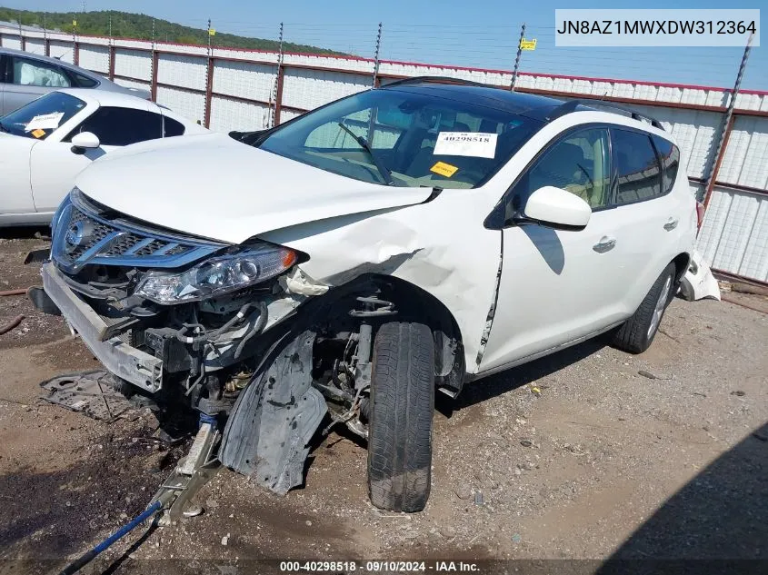 JN8AZ1MWXDW312364 2013 Nissan Murano Sl