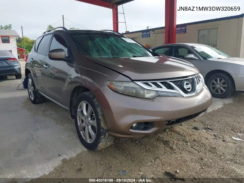 2013 Nissan Murano Le VIN: JN8AZ1MW3DW320659 Lot: 40316198