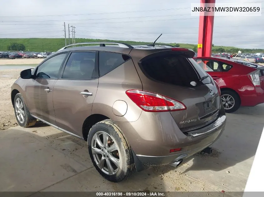 2013 Nissan Murano Le VIN: JN8AZ1MW3DW320659 Lot: 40316198