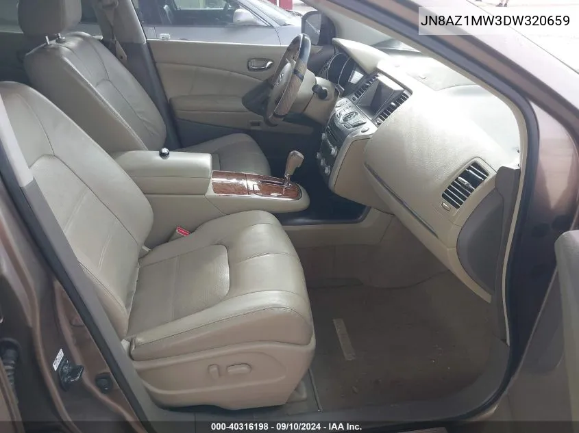 JN8AZ1MW3DW320659 2013 Nissan Murano Le