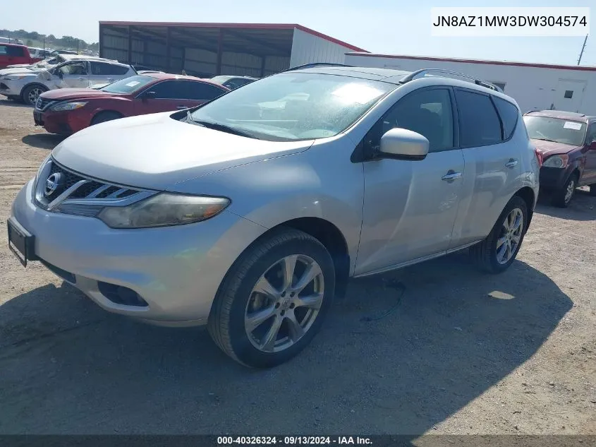 JN8AZ1MW3DW304574 2013 Nissan Murano Le