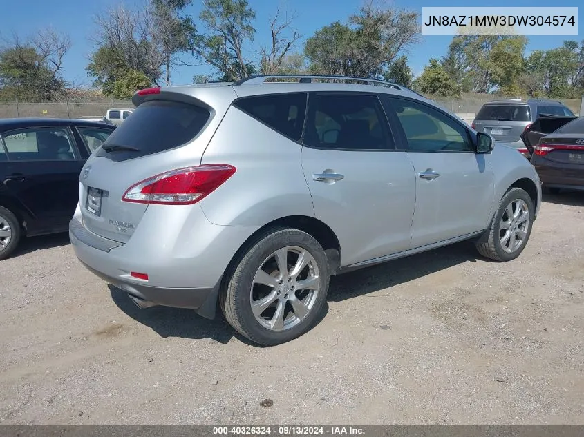 2013 Nissan Murano Le VIN: JN8AZ1MW3DW304574 Lot: 40326324