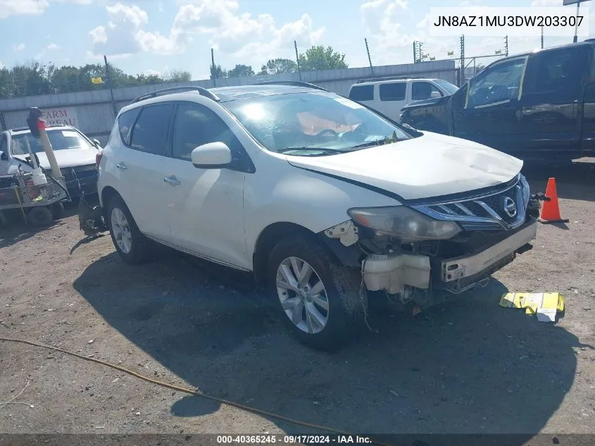 2013 Nissan Murano Sl VIN: JN8AZ1MU3DW203307 Lot: 40365245