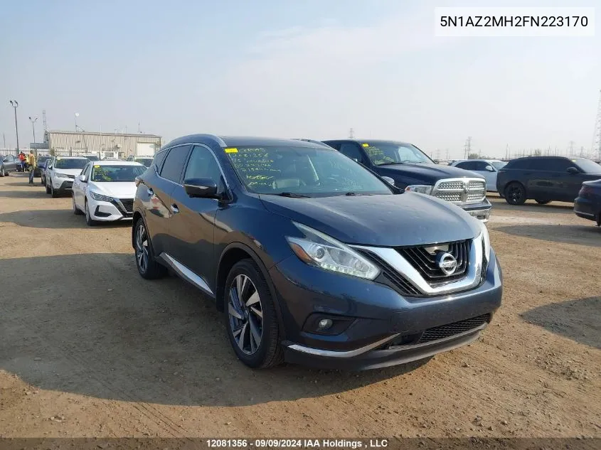 2015 Nissan Murano VIN: 5N1AZ2MH2FN223170 Lot: 12081356