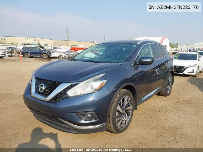 2015 Nissan Murano VIN: 5N1AZ2MH2FN223170 Lot: 12081356