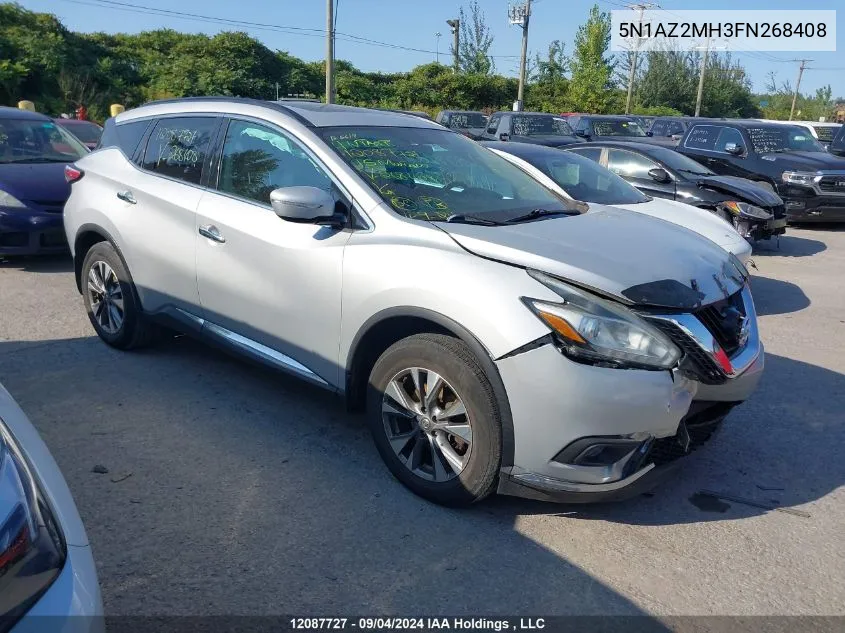 2015 Nissan Murano VIN: 5N1AZ2MH3FN268408 Lot: 12087727