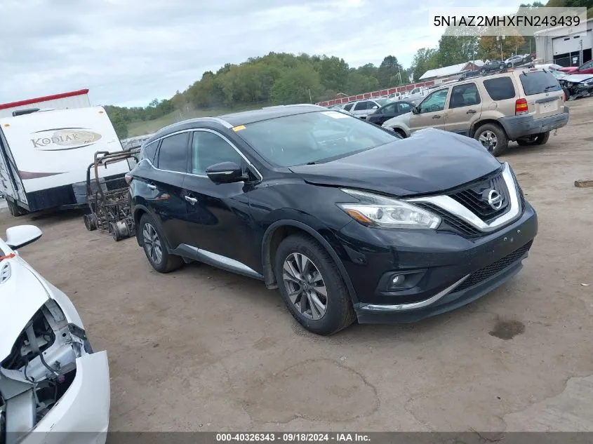 2015 Nissan Murano Platinum/S/Sl/Sv VIN: 5N1AZ2MHXFN243439 Lot: 40326343