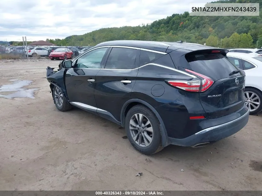 5N1AZ2MHXFN243439 2015 Nissan Murano Platinum/S/Sl/Sv