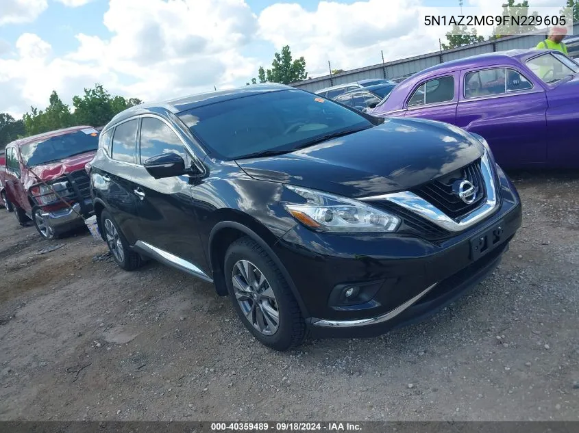 2015 Nissan Murano Sl VIN: 5N1AZ2MG9FN229605 Lot: 40359489