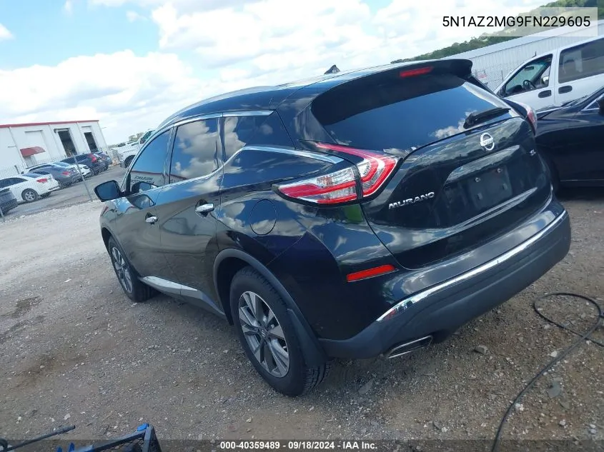 2015 Nissan Murano Sl VIN: 5N1AZ2MG9FN229605 Lot: 40359489