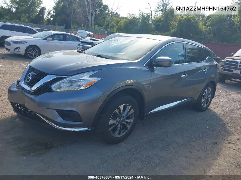 2017 Nissan Murano S VIN: 5N1AZ2MH9HN164752 Lot: 40376634